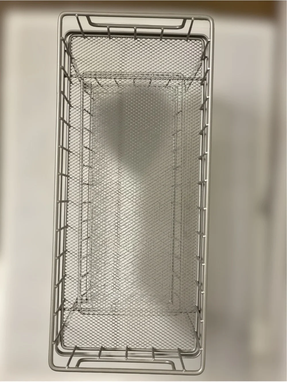 Brightroom Two-Tier Metal Storage Basket Shelf in Gray - Maximize Storage Space